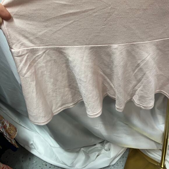 New Lanston Revolve Baby Pink Scoop Neck Tee Dress‎ Womens Medium Swing USA Made - Picture 10 of 14